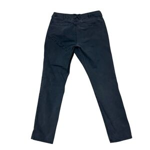 Mack Weldon Chino Pants Mens 32X32 Navy Blue Straight Fit Zip Pocket (Stained)